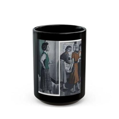 Addition and Subtraction, The American Girl, January 1951 - Black Coffee Mug-15oz-Go Mug Yourself