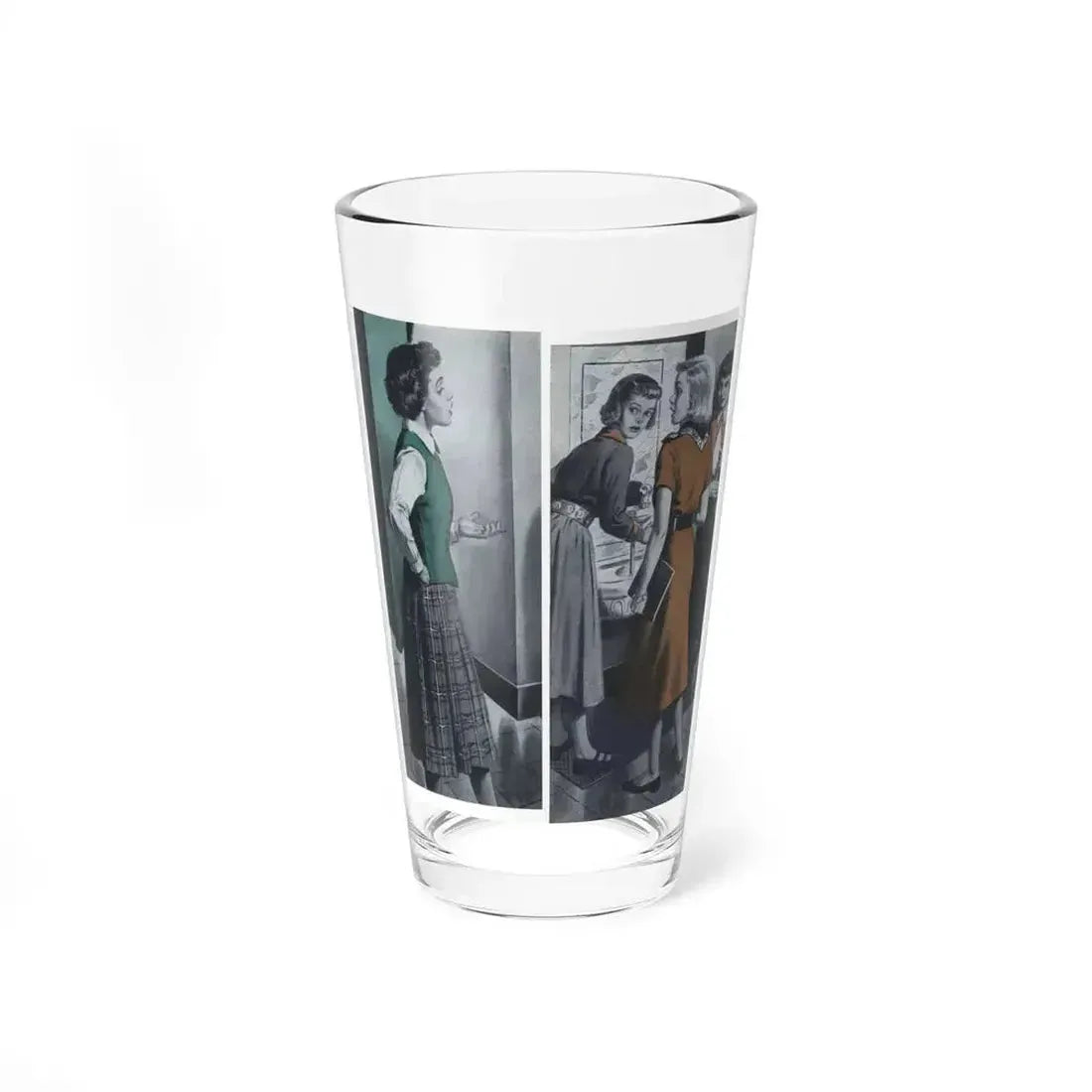 Addition and Subtraction, The American Girl, January 1951 (Magazine Illustration) Pint Glass 16oz 16oz - Go Mug Yourself