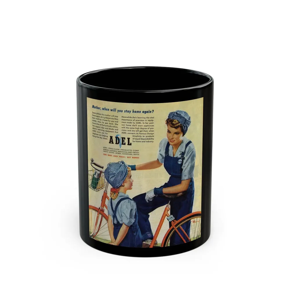 Adel advertisement, The Saturday Evening Post, May 6, 1944 - Black Coffee Mug-11oz-Go Mug Yourself