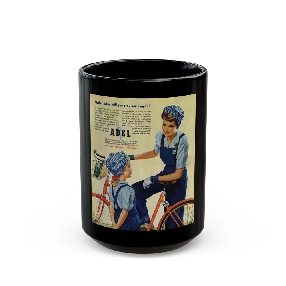 Adel advertisement, The Saturday Evening Post, May 6, 1944 - Black Coffee Mug-15oz-Go Mug Yourself