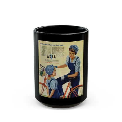 Adel advertisement, The Saturday Evening Post, May 6, 1944 - Black Coffee Mug-15oz-Go Mug Yourself