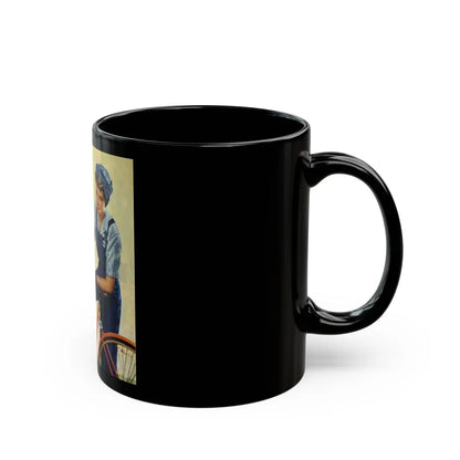 Adel advertisement, The Saturday Evening Post, May 6, 1944 - Black Coffee Mug-Go Mug Yourself