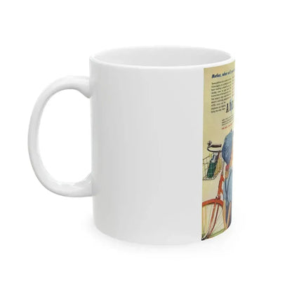 Adel advertisement, The Saturday Evening Post, May 6, 1944 - White Coffee Mug - Go Mug Yourself