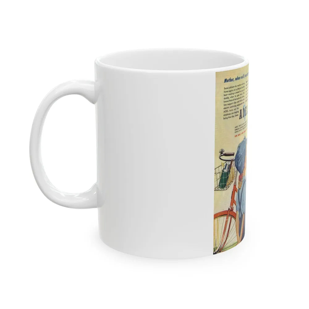 Adel advertisement, The Saturday Evening Post, May 6, 1944 - White Coffee Mug-Go Mug Yourself