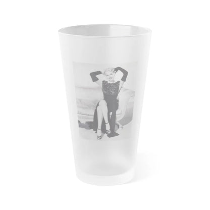 Adele Jergens #02 (Vintage Female Icon) Frosted Pint Glass 16oz-16oz-Frosted-Go Mug Yourself