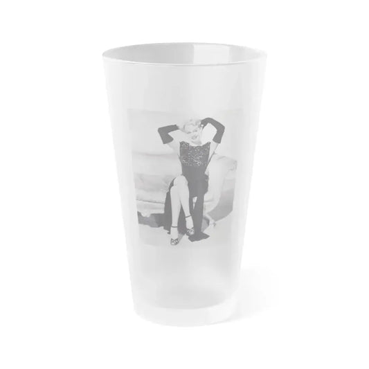 Adele Jergens #02 (Vintage Female Icon) Frosted Pint Glass 16oz 16oz Frosted - Go Mug Yourself