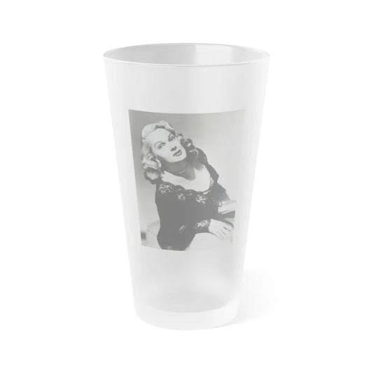 Adele Jergens #05 (Vintage Female Icon) Frosted Pint Glass 16oz-16oz-Frosted-Go Mug Yourself