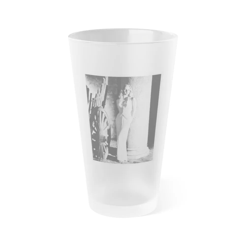 Adele Jergens #09 (Vintage Female Icon) Frosted Pint Glass 16oz-16oz-Frosted-Go Mug Yourself