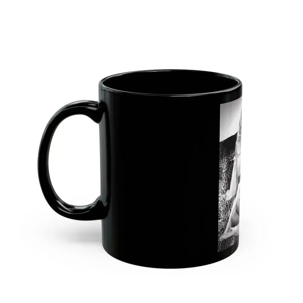 Adele Jergens #101 - 8x10 Vintage B&W Full Body Glamour Promo Photo for ''The Fuller Brush Man'' '48 (Vintage Female Icon) Black Coffee Mug - Go Mug Yourself