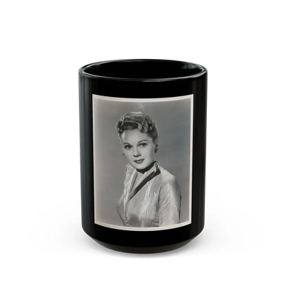 Adele Jergens #104 (Vintage Female Icon) Black Coffee Mug-15oz-Go Mug Yourself