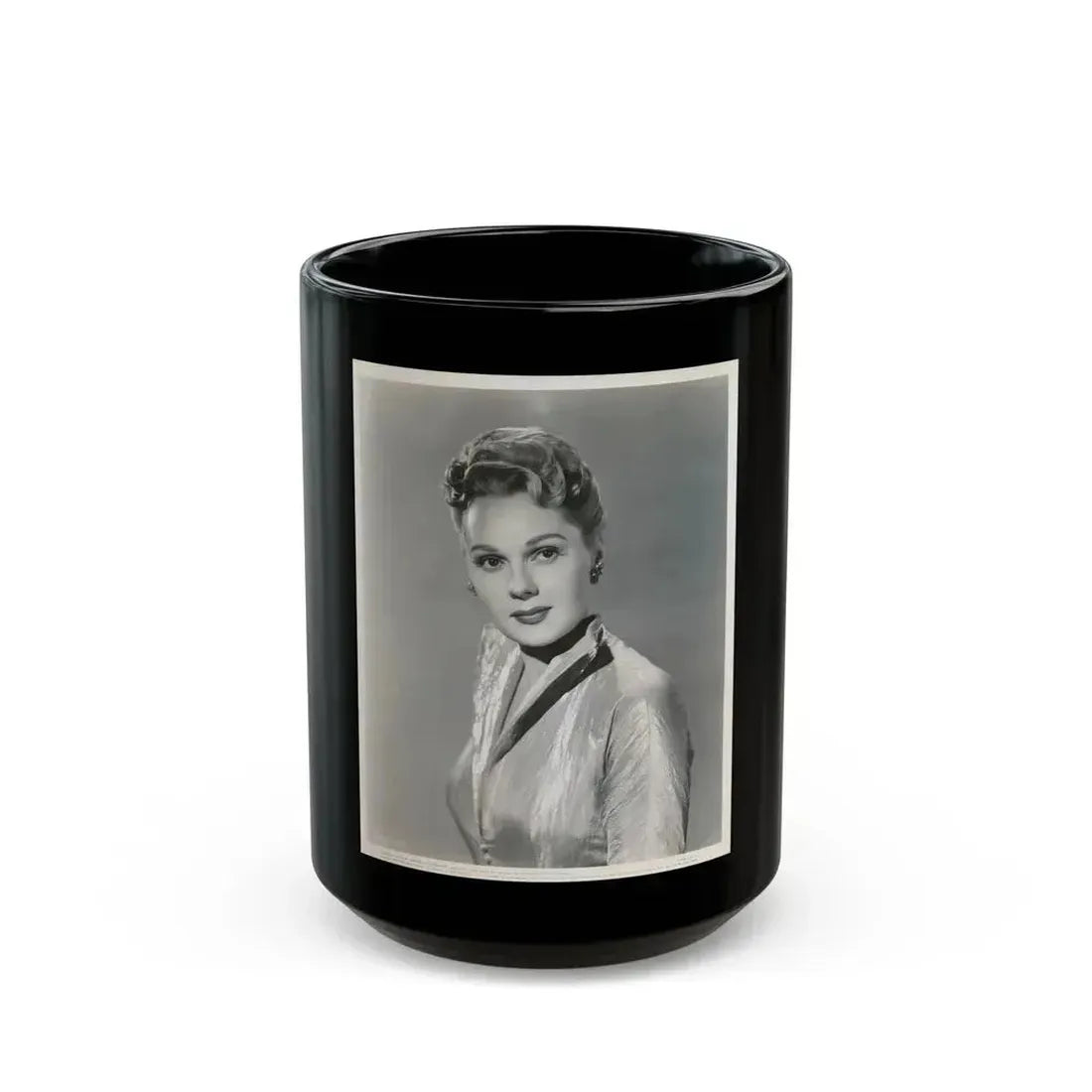 Adele Jergens #104 (Vintage Female Icon) Black Coffee Mug 15oz - Go Mug Yourself