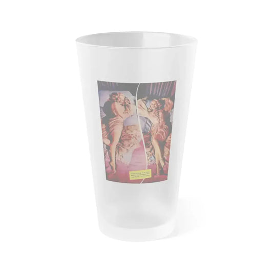Adele Jergens #112 - Silver Screen Mag. '45 - 2 Color Photos (Vintage Female Icon) Frosted Pint Glass 16oz 16oz Frosted - Go Mug Yourself