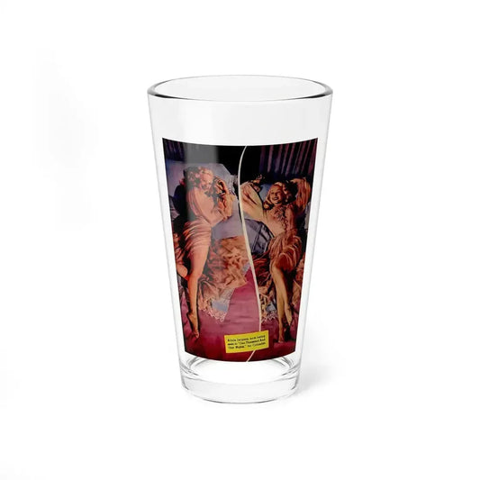 Adele Jergens #112 - Silver Screen Mag. '45 - 2 Color Photos (Vintage Female Icon) Pint Glass 16oz 16oz - Go Mug Yourself