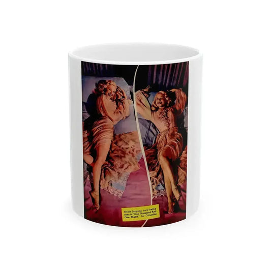 Adele Jergens #112 - Silver Screen Mag. '45 - 2 Color Photos (Vintage Female Icon) White Coffee Mug 11oz - Go Mug Yourself