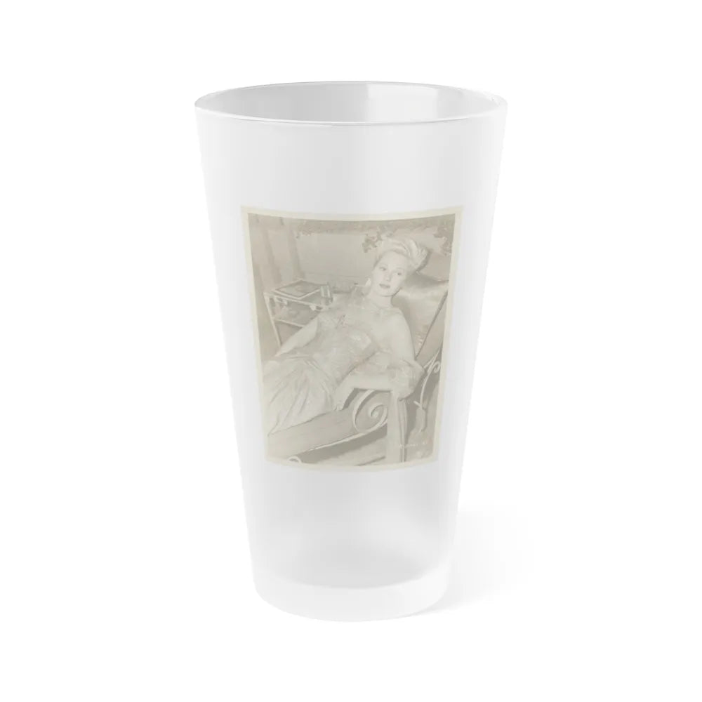 Adele Jergens #113 (Vintage Female Icon) Frosted Pint Glass 16oz-16oz-Frosted-Go Mug Yourself