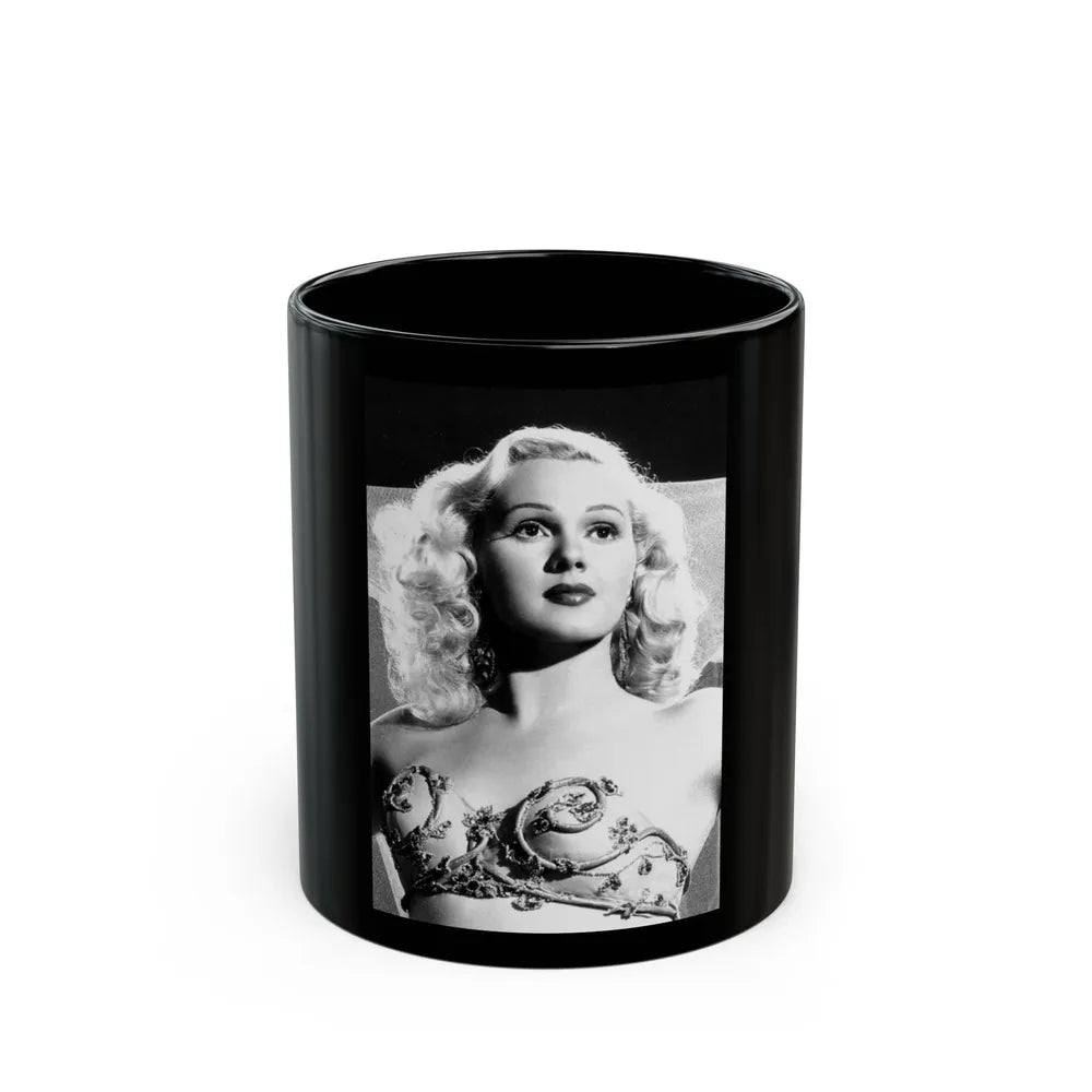 Adele Jergens #12 (Vintage Female Icon) Black Coffee Mug-11oz-Go Mug Yourself