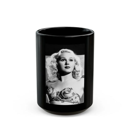 Adele Jergens #12 (Vintage Female Icon) Black Coffee Mug-15oz-Go Mug Yourself