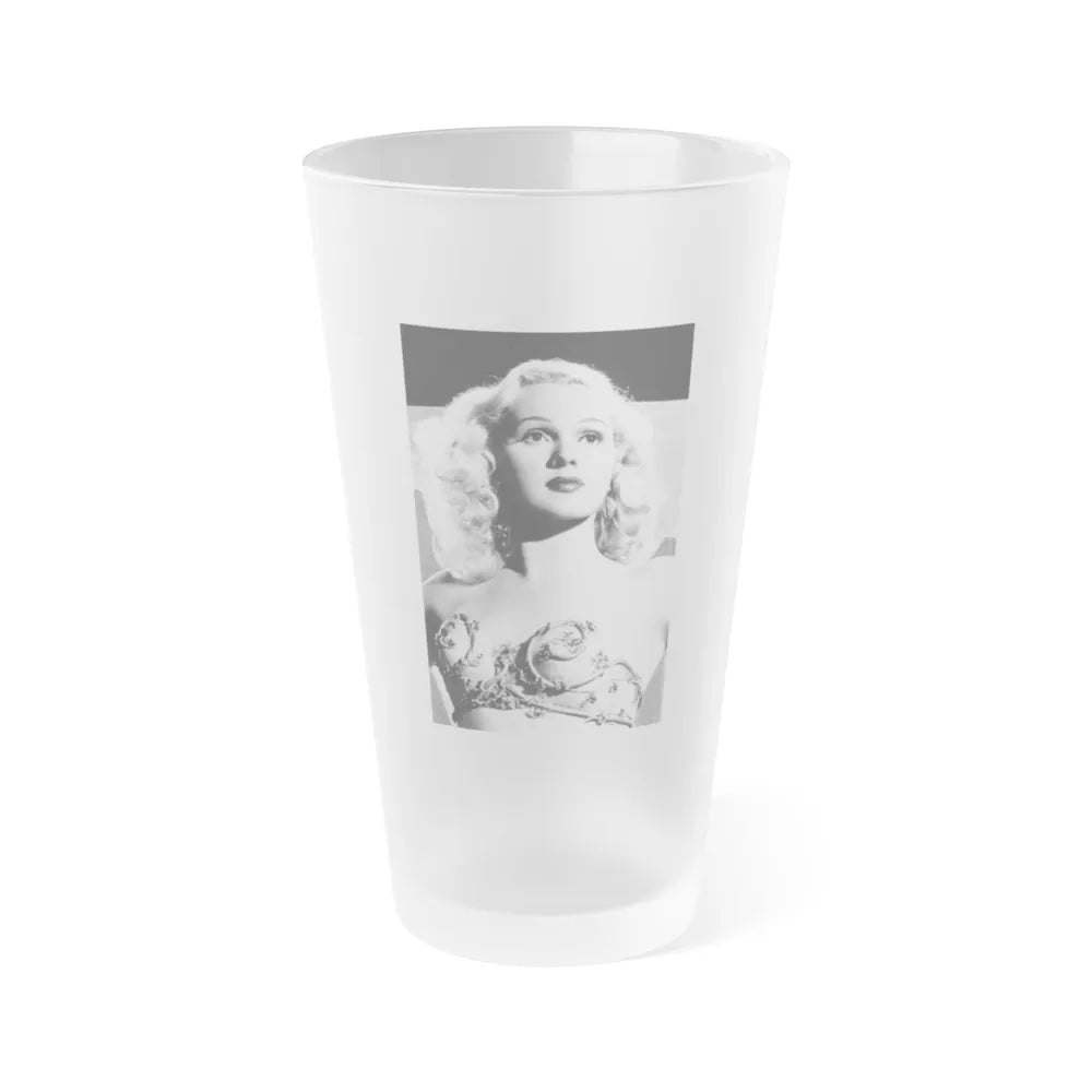 Adele Jergens #12 (Vintage Female Icon) Frosted Pint Glass 16oz-16oz-Frosted-Go Mug Yourself