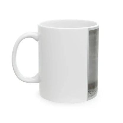 Adele Jergens #120 - 8x10 B&W Photo of Full Body 2-Piece Swimsuit Cheesecake Photo (Vintage Female Icon) White Coffee Mug - Go Mug Yourself