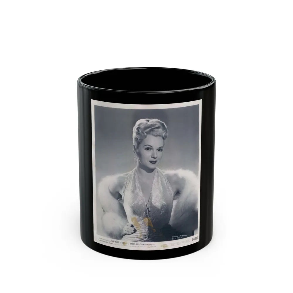 Adele Jergens #121 (Vintage Female Icon) Black Coffee Mug-11oz-Go Mug Yourself