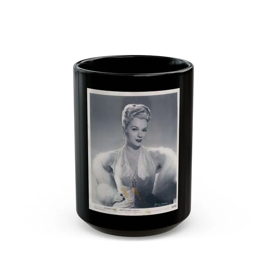 Adele Jergens #121 (Vintage Female Icon) Black Coffee Mug-15oz-Go Mug Yourself