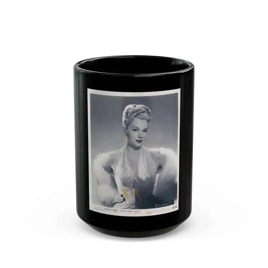 Adele Jergens #121 (Vintage Female Icon) Black Coffee Mug 15oz - Go Mug Yourself