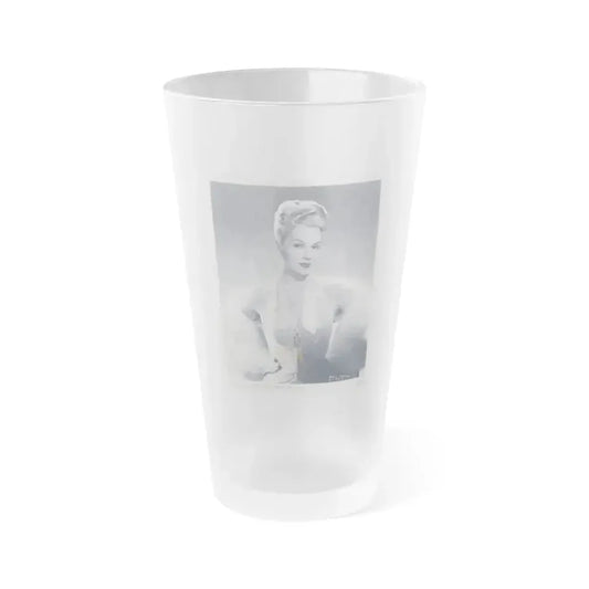 Adele Jergens #121 (Vintage Female Icon) Frosted Pint Glass 16oz 16oz Frosted - Go Mug Yourself