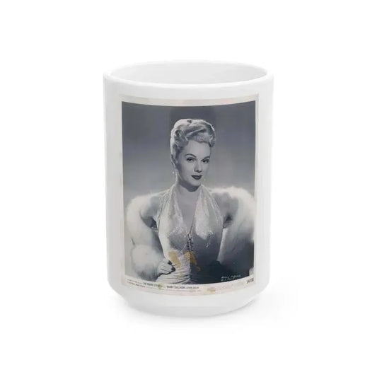 Adele Jergens #121 (Vintage Female Icon) White Coffee Mug 15oz - Go Mug Yourself
