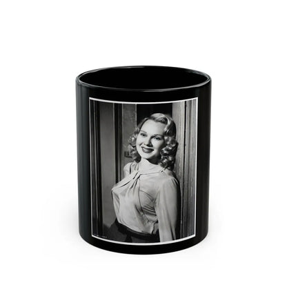 Adele Jergens #122 (Vintage Female Icon) Black Coffee Mug-11oz-Go Mug Yourself