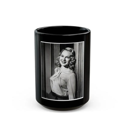 Adele Jergens #122 (Vintage Female Icon) Black Coffee Mug-15oz-Go Mug Yourself