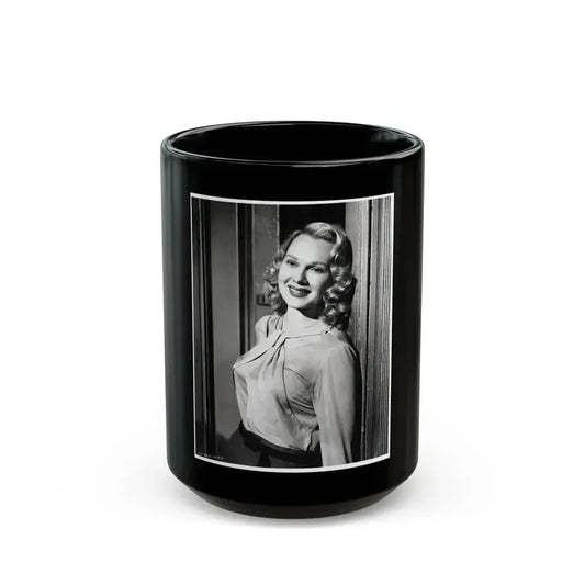 Adele Jergens #122 (Vintage Female Icon) Black Coffee Mug 15oz - Go Mug Yourself