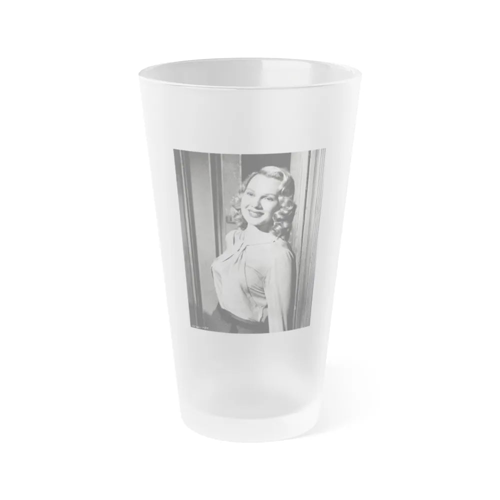 Adele Jergens #122 (Vintage Female Icon) Frosted Pint Glass 16oz-16oz-Frosted-Go Mug Yourself