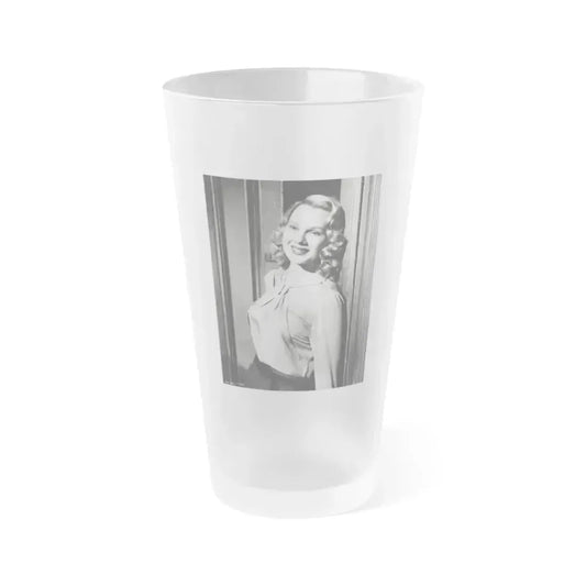 Adele Jergens #122 (Vintage Female Icon) Frosted Pint Glass 16oz 16oz Frosted - Go Mug Yourself