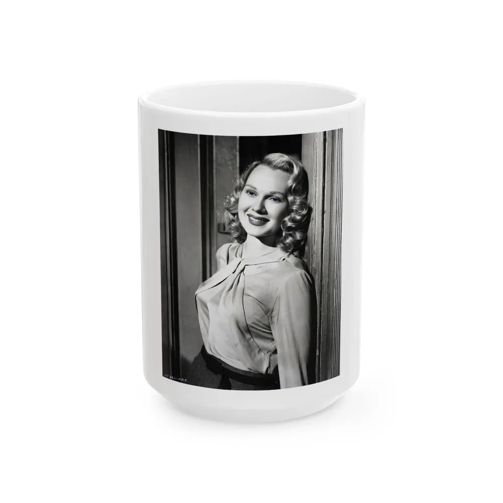 Adele Jergens #122 (Vintage Female Icon) White Coffee Mug-15oz-Go Mug Yourself