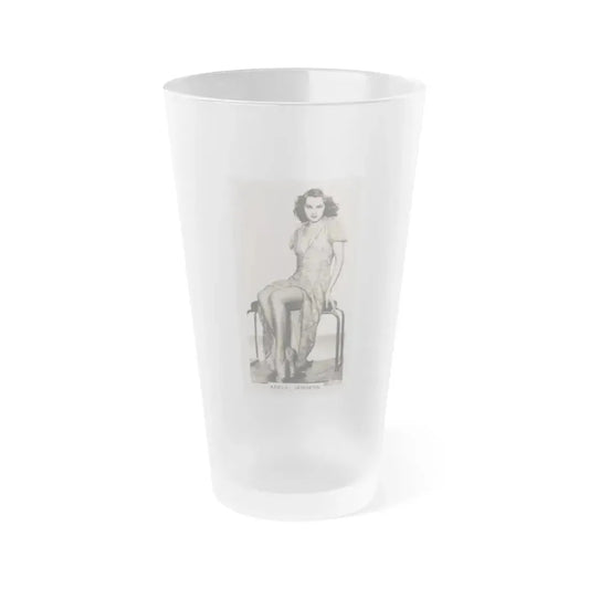 Adele Jergens #123 - Mid or Late 1930's Tiny Trading Card (Vintage Female Icon) Frosted Pint Glass 16oz 16oz Frosted - Go Mug Yourself