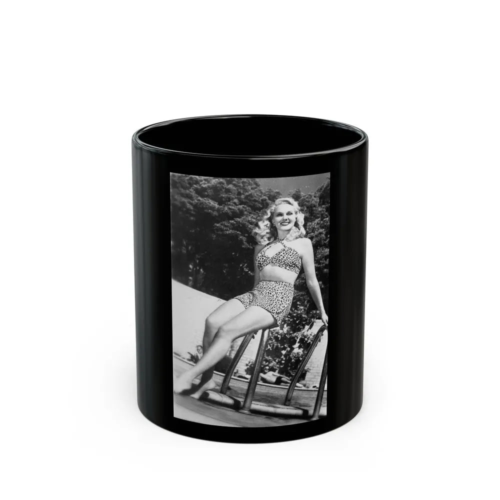 Adele Jergens #126 (Vintage Female Icon) Black Coffee Mug-11oz-Go Mug Yourself