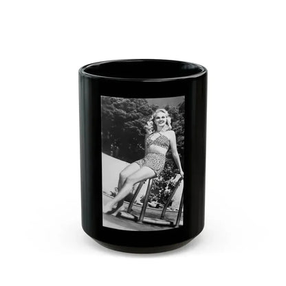 Adele Jergens #126 (Vintage Female Icon) Black Coffee Mug 15oz - Go Mug Yourself