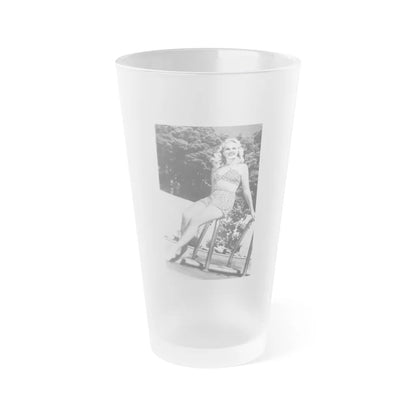 Adele Jergens #126 (Vintage Female Icon) Frosted Pint Glass 16oz-16oz-Frosted-Go Mug Yourself