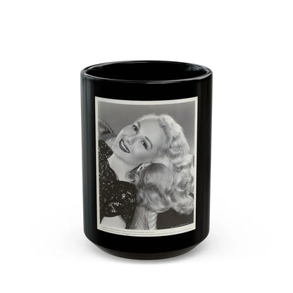 Adele Jergens #127 (Vintage Female Icon) Black Coffee Mug-15oz-Go Mug Yourself