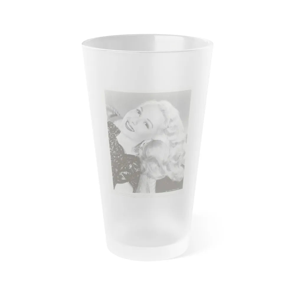 Adele Jergens #127 (Vintage Female Icon) Frosted Pint Glass 16oz-16oz-Frosted-Go Mug Yourself