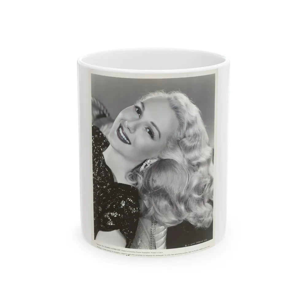 Adele Jergens #127 (Vintage Female Icon) White Coffee Mug-11oz-Go Mug Yourself