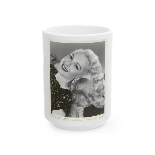 Adele Jergens #127 (Vintage Female Icon) White Coffee Mug 15oz - Go Mug Yourself