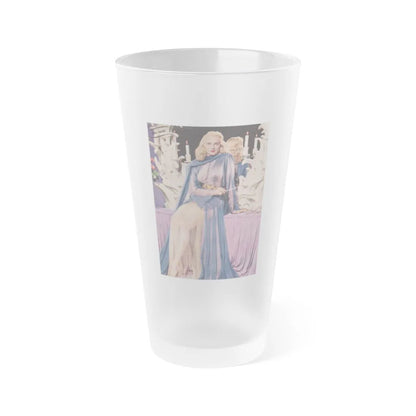 Adele Jergens #128 (Vintage Female Icon) Frosted Pint Glass 16oz-16oz-Frosted-Go Mug Yourself