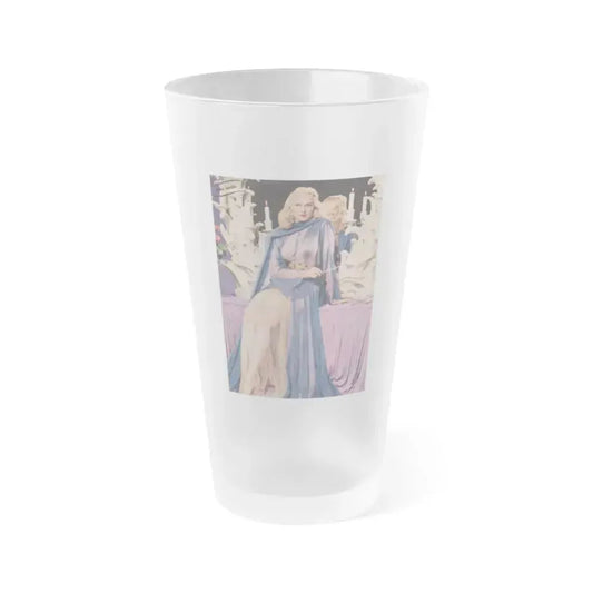 Adele Jergens #128 (Vintage Female Icon) Frosted Pint Glass 16oz 16oz Frosted - Go Mug Yourself