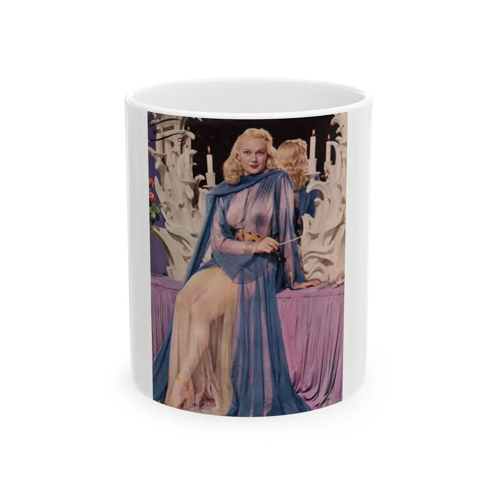 Adele Jergens #128 (Vintage Female Icon) White Coffee Mug-11oz-Go Mug Yourself