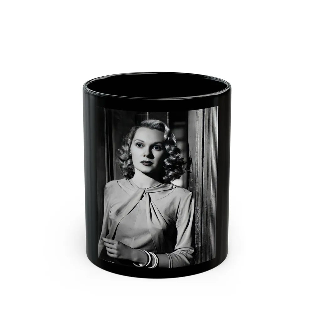 Adele Jergens #130 (Vintage Female Icon) Black Coffee Mug-11oz-Go Mug Yourself