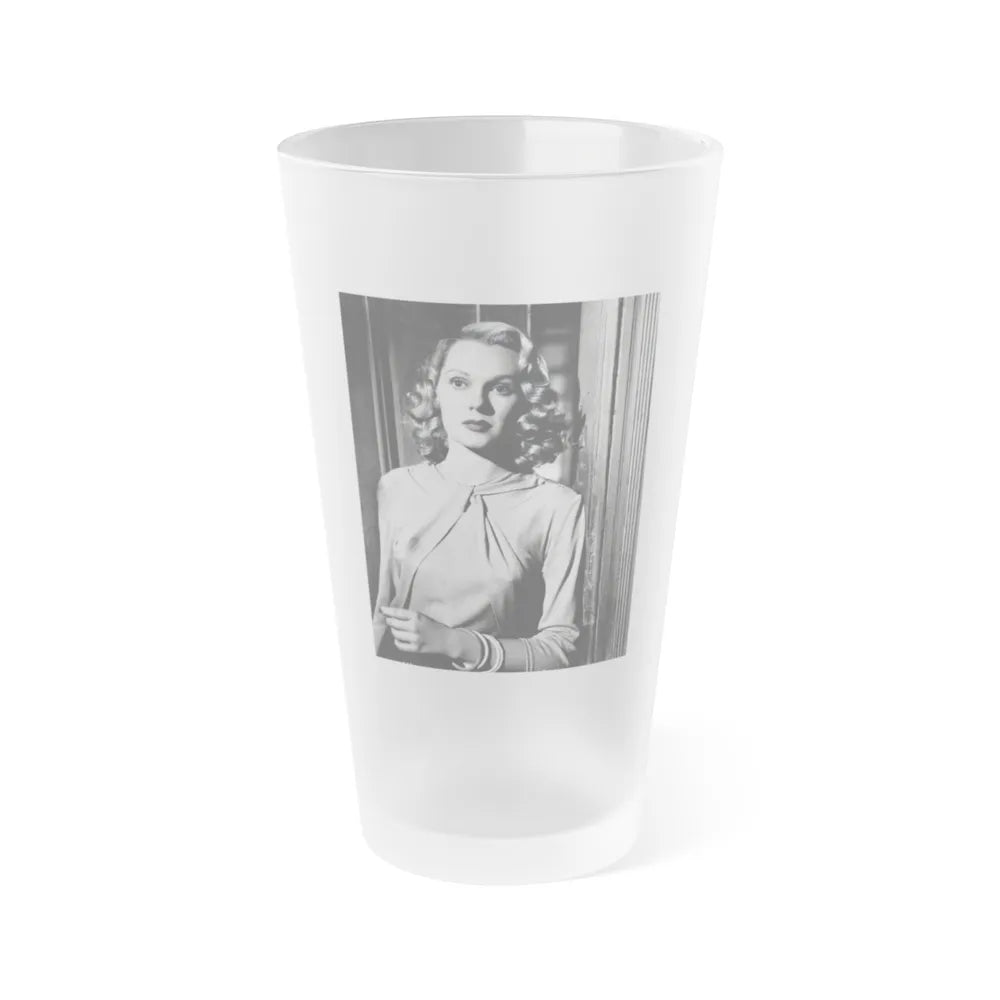 Adele Jergens #130 (Vintage Female Icon) Frosted Pint Glass 16oz-16oz-Frosted-Go Mug Yourself