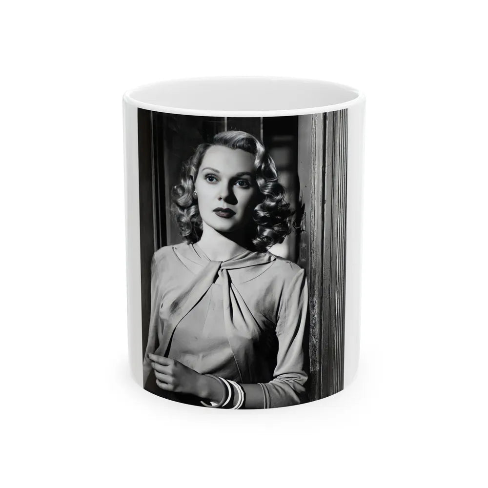 Adele Jergens #130 (Vintage Female Icon) White Coffee Mug-11oz-Go Mug Yourself