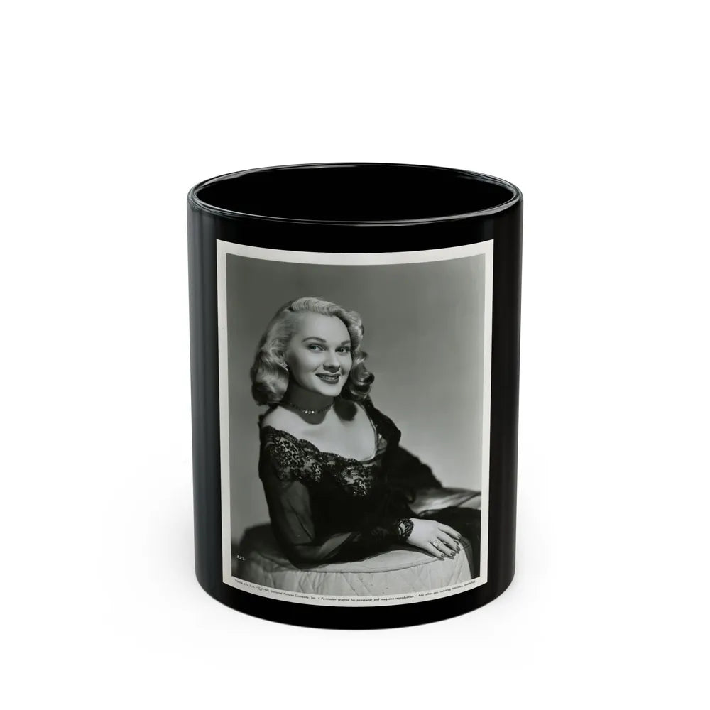 Adele Jergens #131 (Vintage Female Icon) Black Coffee Mug-11oz-Go Mug Yourself