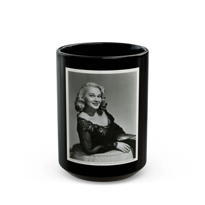 Adele Jergens #131 (Vintage Female Icon) Black Coffee Mug-15oz-Go Mug Yourself